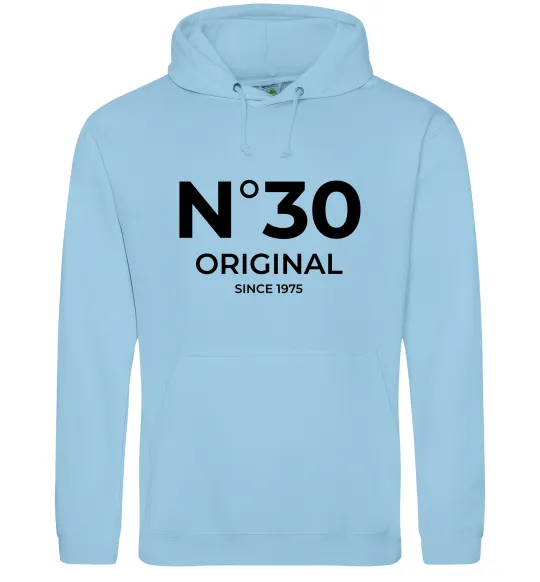 Мужская толстовка (худи) №30 original since Голубой фото