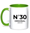 Чашка с цветной ручкой №30 original since Лаймовый фото