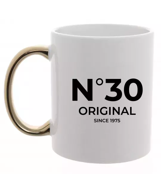 Чашка з кольоровою ручкою №30 original since Золото фото