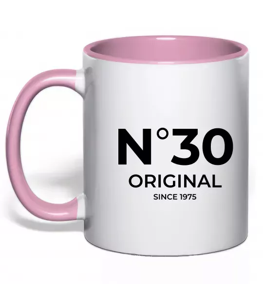 Чашка з кольоровою ручкою №30 original since Ніжно рожевий фото