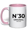 Чашка з кольоровою ручкою №30 original since Ніжно рожевий фото