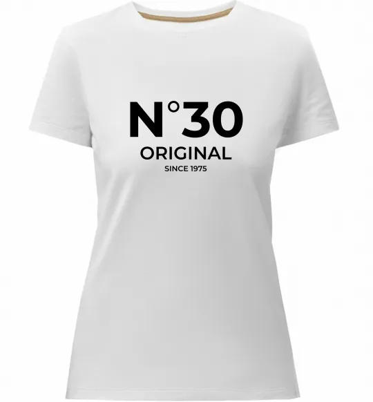 Жіноча преміум футболка №30 original since Білий фото