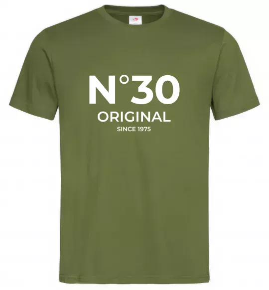 Мужская футболка №30 original since Оливковый фото