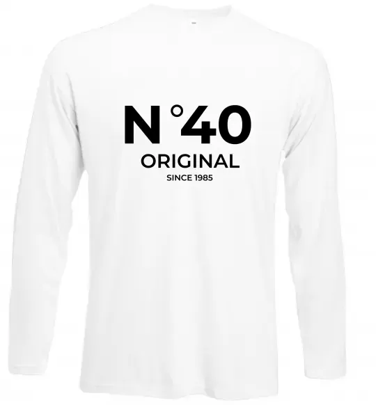 Лонгслив №40 original since Белый фото