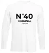 Лонгслив №40 original since Белый фото