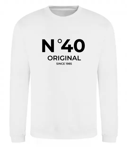 Свитшот №40 original since Белый фото