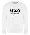 Свитшот №40 original since Белый фото