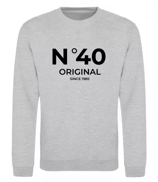 Свитшот №40 original since Серый меланж фото