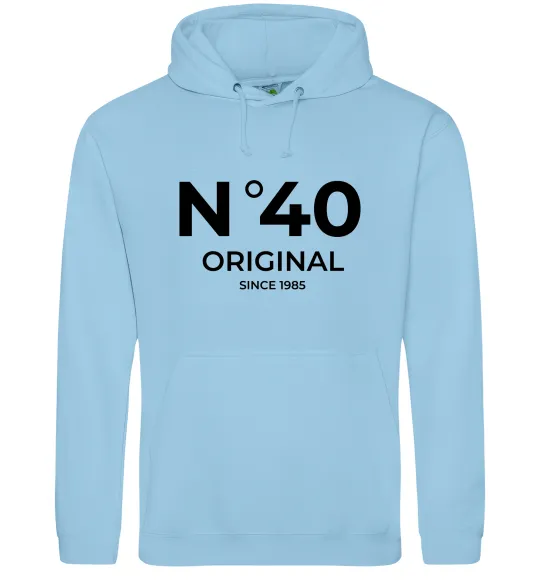 Мужская толстовка (худи) №40 original since Голубой фото