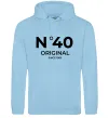 Женская толстовка (худи) №40 original since Голубой фото