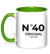 Чашка с цветной ручкой №40 original since Зеленый фото