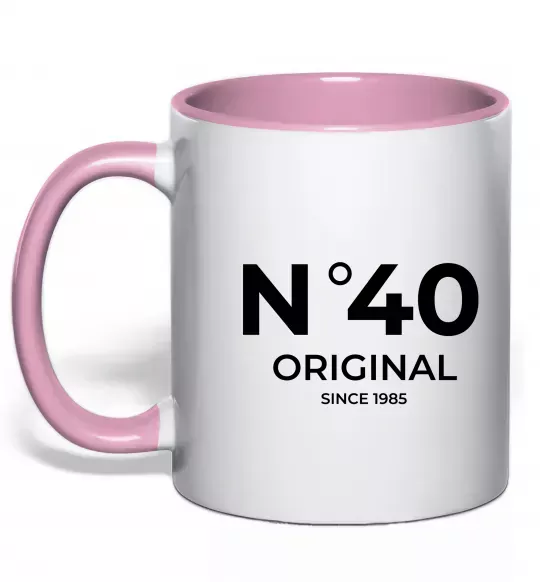 Чашка с цветной ручкой №40 original since Нежно розовый фото
