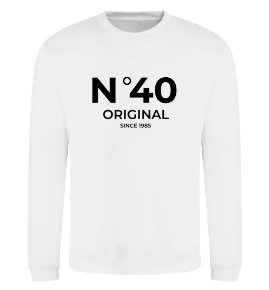 Свитшот №40 original since Белый фото