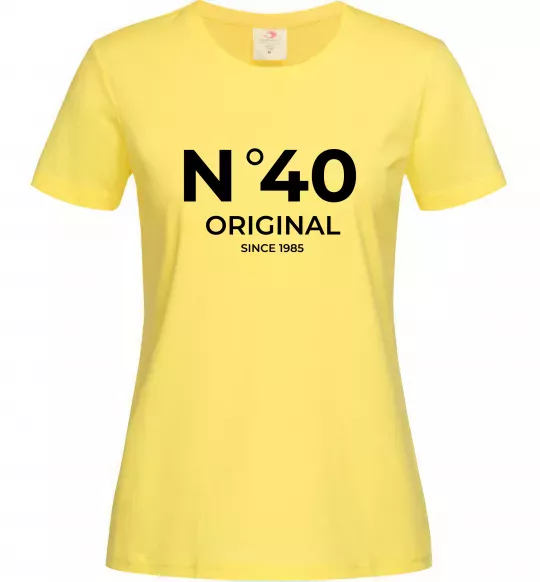 Женская футболка №40 original since Лимонный фото