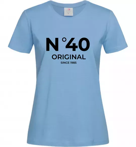 Женская футболка №40 original since Голубой фото