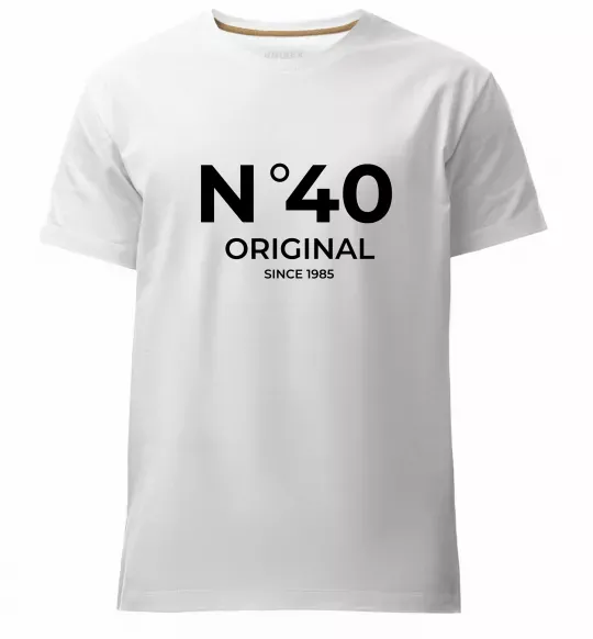 Мужская премиум футболка №40 original since Белый фото