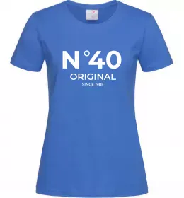 Женская футболка №40 original since Ярко-синий фото