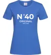 Женская футболка №40 original since Ярко-синий фото