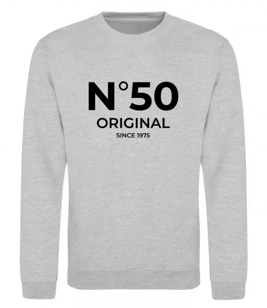 Світшот №50 original since Сірий меланж фото