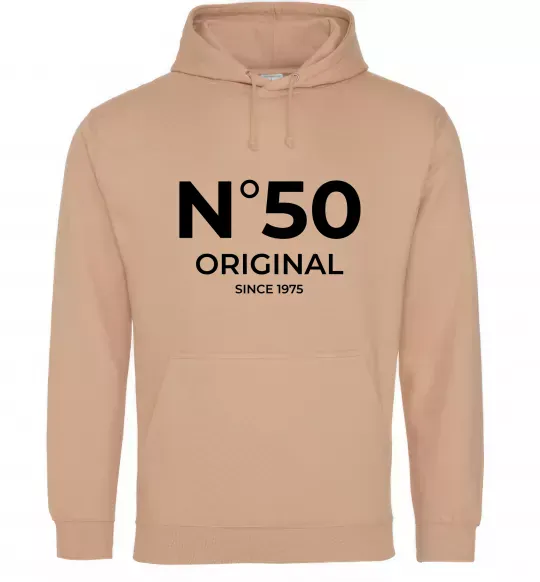 Женская толстовка (худи) №50 original since Песочный фото