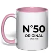 Чашка с цветной ручкой №50 original since Нежно розовый фото