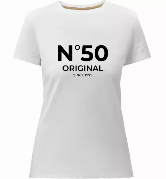 Женская премиум футболка №50 original since Белый фото