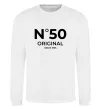 Свитшот №50 original since Белый фото