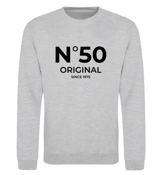 Свитшот №50 original since Серый меланж фото