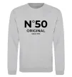 Свитшот №50 original since Серый меланж фото