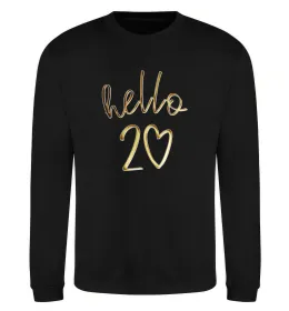 Свитшот Hello 20 Черный фото