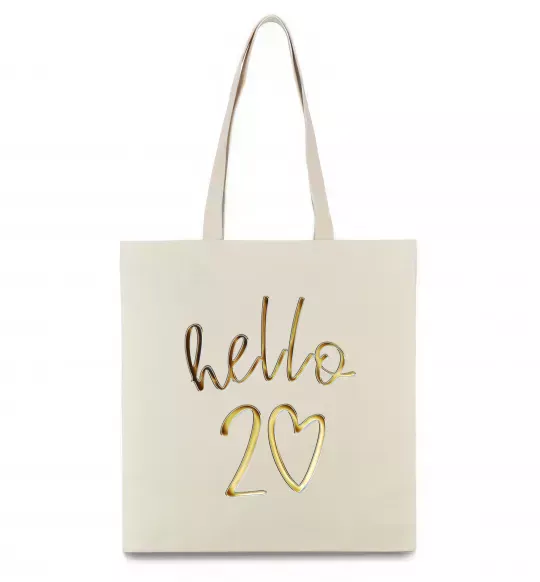Еко-сумка Hello 20 Бежевий фото