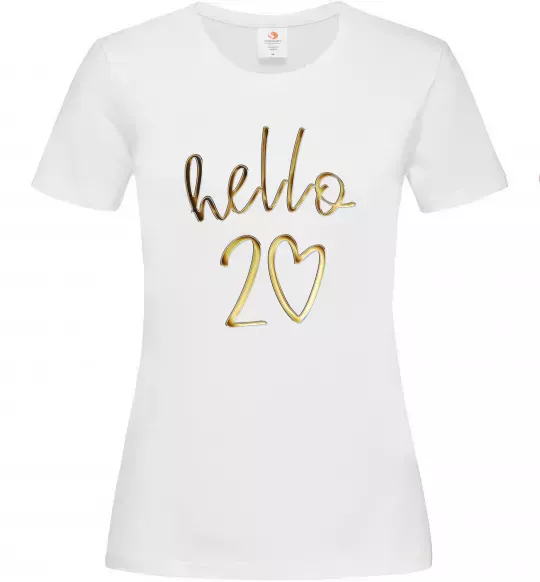 Женская футболка Hello 20 Белый фото