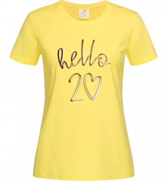 Женская футболка Hello 20 Лимонный фото