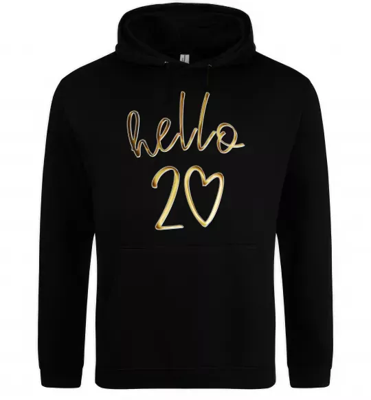 Мужская толстовка (худи) Hello 20 Черный фото
