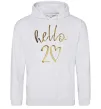 Мужская толстовка (худи) Hello 20 Серый меланж фото
