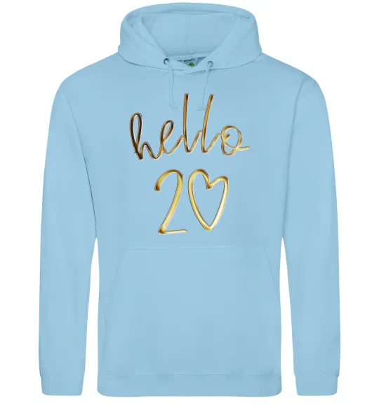 Мужская толстовка (худи) Hello 20 Голубой фото