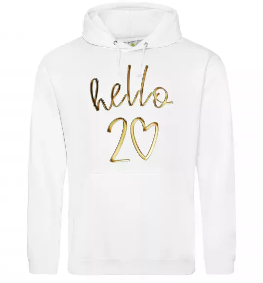 Жіноча толстовка (худі) Hello 20 Білий фото