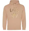 Жіноча толстовка (худі) Hello 20 Пісочний фото
