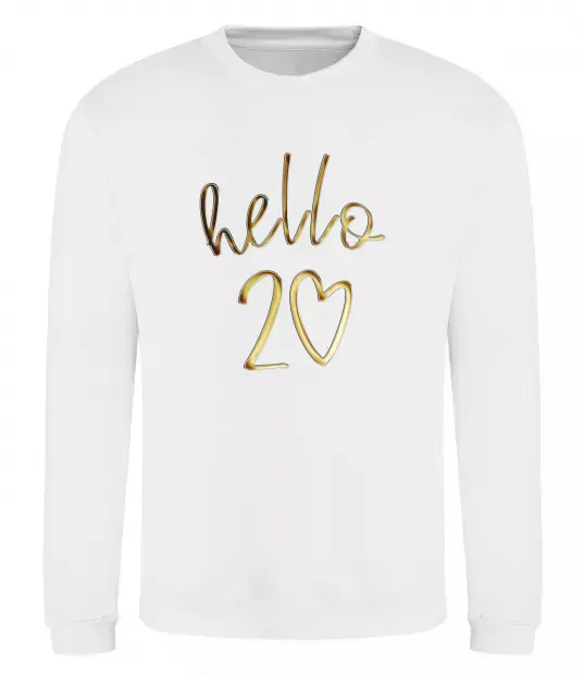 Світшот Hello 20 Білий фото