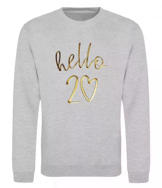 Світшот Hello 20 Сірий меланж фото