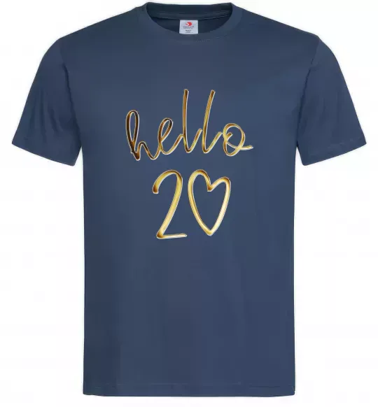 Чоловіча футболка Hello 20 Темно-синій фото
