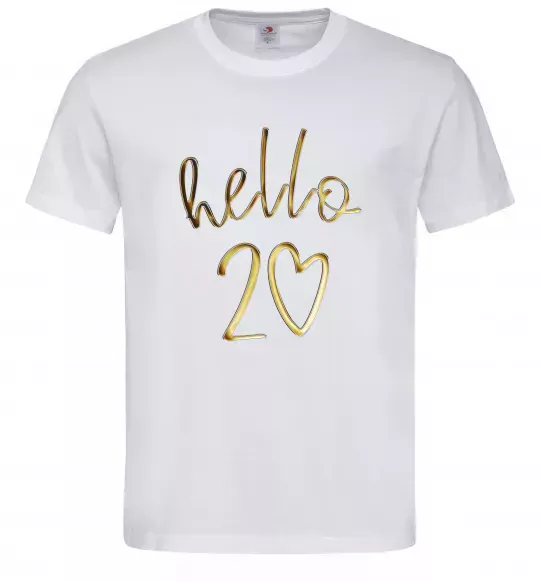 Чоловіча футболка Hello 20 Білий фото