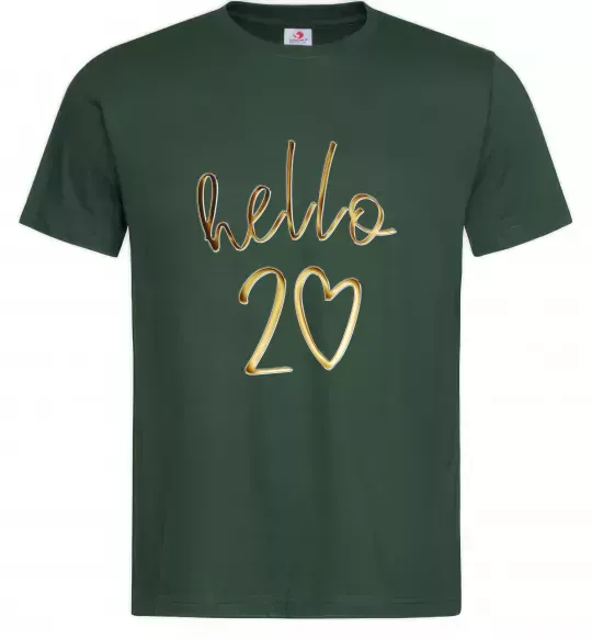 Чоловіча футболка Hello 20 Темно-зелений фото