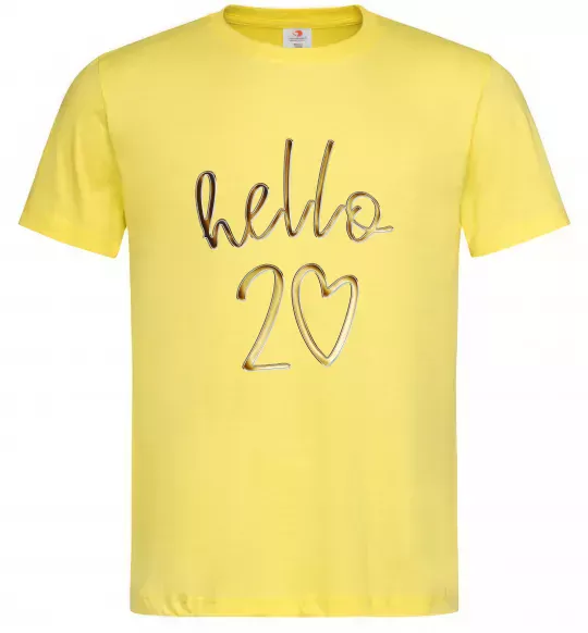 Чоловіча футболка Hello 20 Лимонний фото