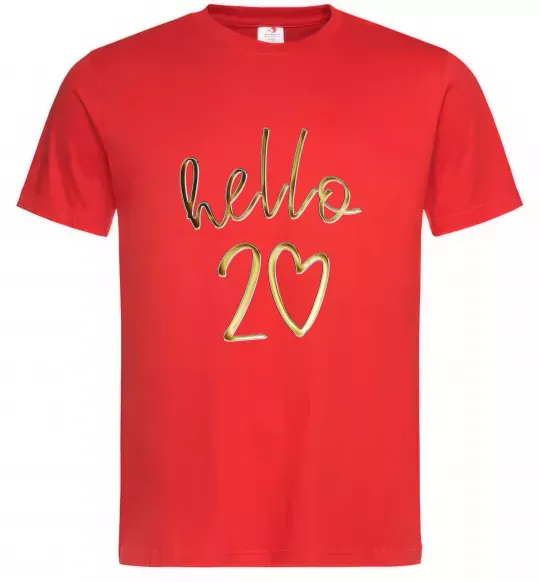 Чоловіча футболка Hello 20 Червоний фото