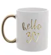 Чашка з кольоровою ручкою Hello 30 Золото фото