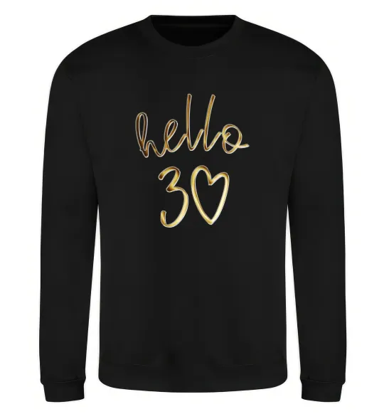 Свитшот Hello 30 Черный фото