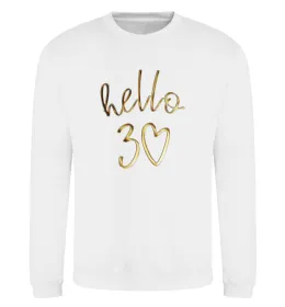 Свитшот Hello 30 Белый фото