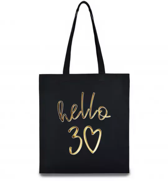 Еко-сумка Hello 30 Чорний фото