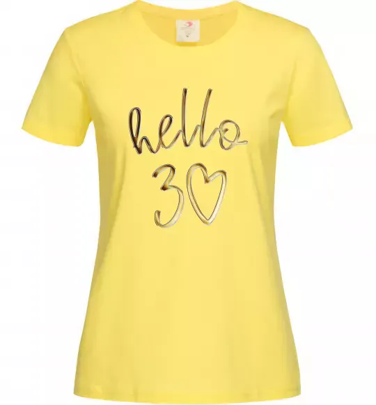 Женская футболка Hello 30 Лимонный фото